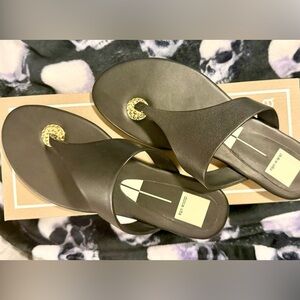 Dolce Vita Black Leather Sandals - Size 8